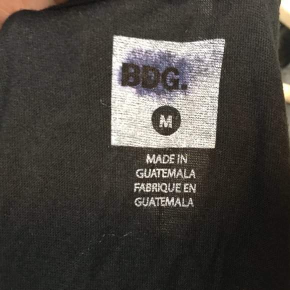 Urban Outfitters Tank Top M Scoop Neck Strappy Crossover Back Solid Black Knit - Picture 3 of 5